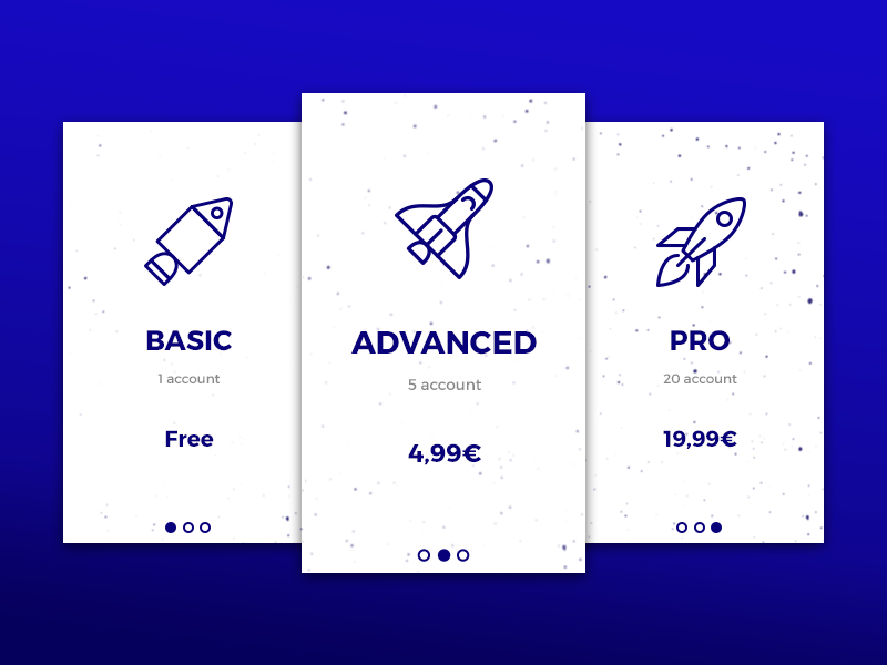 Daily UI Challenge #023 account blue challenge compare daily onboarding price space ui