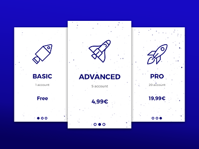Daily UI Challenge #023 account blue challenge compare daily onboarding price space ui