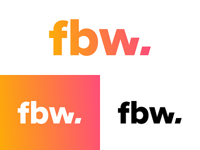 FBW - Formations Business Web branding business fbw formations gradient logo orange pink red typo typogaphy web