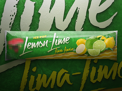 Lemon-Lime - Ice Pop Wrapper Design