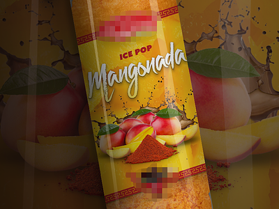 Mangonada - Ice Pop Wrapper Design bolis mexicanos design illustrator lemon lemon flavor lime mexican ice pop mockup photoshop product mockup product package textures