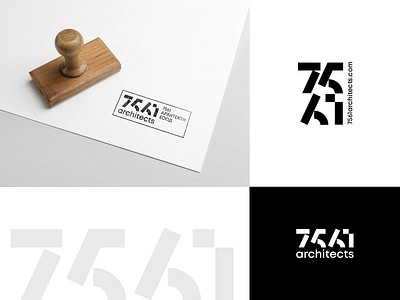 7561 architects architect architecture bulgaria fourplus geometry ivaylo nedkov logo logotype numbers stamp studio studios