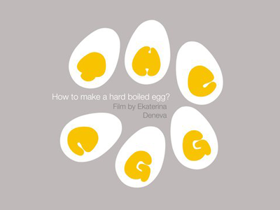 How to make a hard boiled egg? illustration ivaylo nedkov poster typography