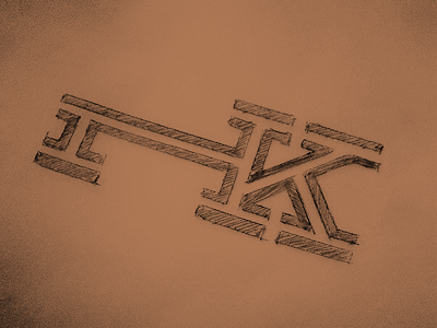 Key Sketch bulgaria k key letter logo monogram sketch slab serif sofia