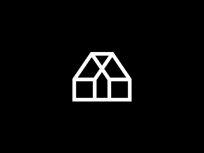 Koliba 3d architecture house icon logo visual