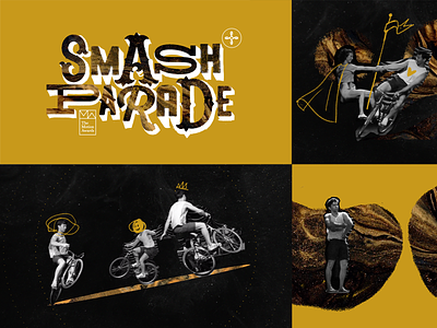 Smash Parade acrobatics bike circus collage cut and paste dance doodles exploration motion motion design parade show smash space style frames typography