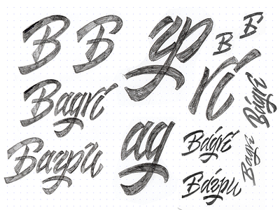 Bagri Logotype progress bulgaria calligraphy farm fourplus ivaylo nedkov lettering logo logodesign logotype pencil process progress raw redesign sketch studio