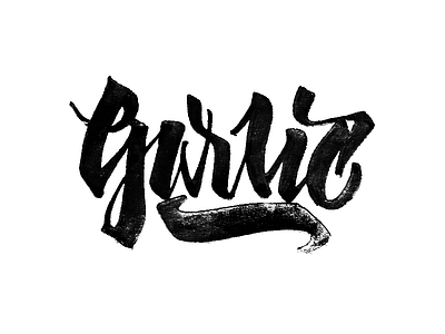 Garlic bulgaria calligraphy garlic ivaylo nedkov logo script