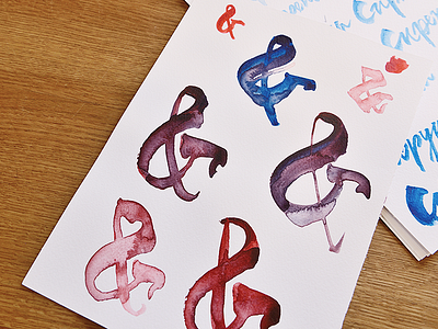 Ampersands ampersand brush calligraphy ivaylo nedkov sketch watercolor