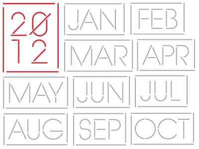 2012 2012 avant garde calendar design display font ivaylo nedkov light rounded type typography vector