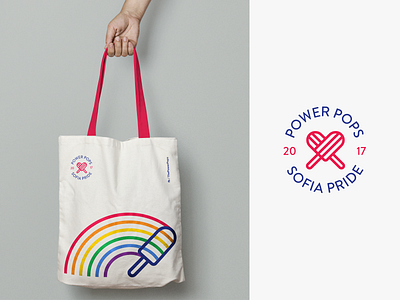 PP - Sofia Pride bags branding bulgaria fourplus studio identity ivaylo nedkov love popsicles power pride print rainbow tote bag