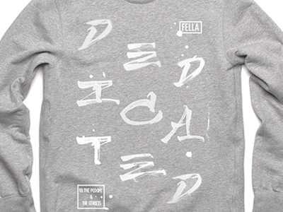 Dedicated2 brush calligraphy crewneck ivaylo nedkov letter typo typography