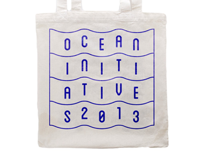 Ocean Initiatives - 2013 bag initiatives ivaylo nedkov logo ocean print sea tote type typography waves