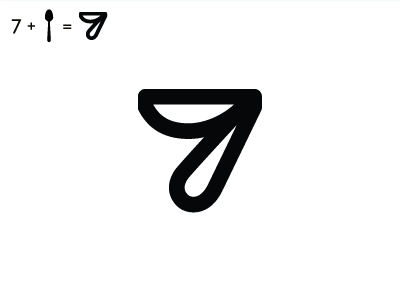 7 + Spoon ver.2 7 icon ivaylo nedkov logo monogram seven spoon