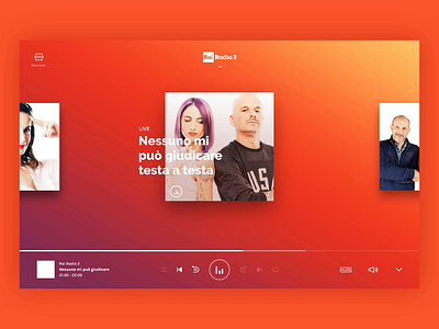 RaiPlay Radio - Player android animation audio app browser concept flat interaction microinteraction motion music player prototype radio song songs sound spotify transition ui video