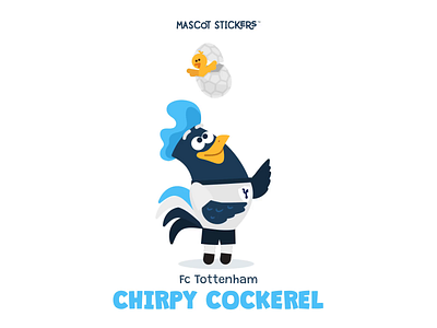 Mascot stickers - Chirpy Cockerel 2d animation art characters cock flat icon illustration logo motion netflix soccer stickers tv series vector