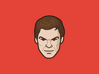 Face Animation - Dexter 2d amazon animation animation 2d art characters faces flat illustration motion movie netflix quotes serial killer serie tv series vector vector art