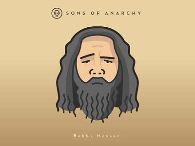 Faces Collection Vol. 01 - Sons of Anarchy - Bobby Munson 2d anarchy character head illustration logo samcro sons tv series vector