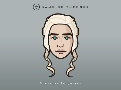 Faces Collection Vol. 02 - Game of Thrones - Daenerys Targaryen daenerys dragon game of thrones got night king play icon illustration targaryen