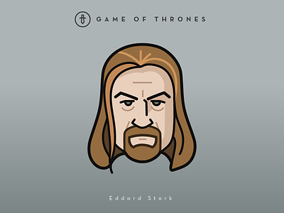 Faces Collection Vol. 02 - Game of Thrones - Eddard Stark 2d 3d eddard game of thrones icon illustration king lannister logo stark tv series vector