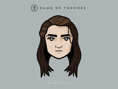 Faces Collection Vol. 02 - Game of Thrones - Aria Stark 2d 3d aria aria stark game of thrones icon illustration king logo stark tv series vector