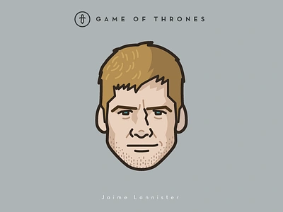 Faces Collection Vol. 02 - Game of Thrones - Jaime Lannister 2d 3d game of thrones icon illustration jaime jaime lannister king lannister logo tv series vector