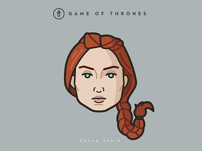 Faces Collection Vol. 02 - Game of Thrones - Sansa Stark 2d baelish game of thrones icon illustration lannister logo sansa serie stark vector