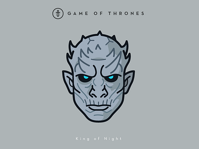 Faces Collection Vol. 02 - Game of Thrones - King of Night game of thrones icon illustration king of night logo movie paint serie stark vector