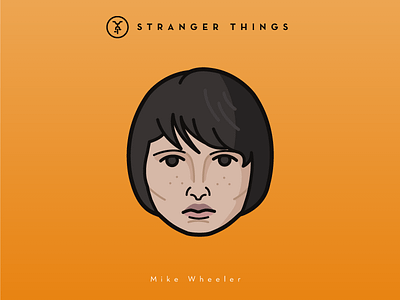 Faces Collection Vol. 03 - Stranger Things - Mike Wheeler characters icon illustration logo mike movie netflix serie stranger things vector wheeler