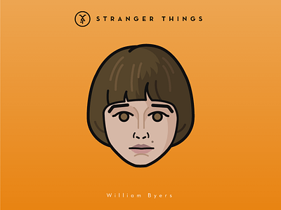 Faces Collection Vol. 03 - Stranger Things - Willy Byers characters dustin icon illustration logo movie netflix stranger things tv serie vector william