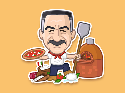 Pizza Time!!! - Vinny's Sticker contest food icon illustration pizza playoff sticker stickermule vector