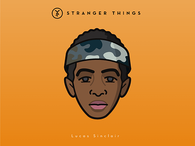 Faces Collection Vol. 03 - Stranger Things - Lucas Sinclair characters dustin icon illustration logo lucas movie netflix stranger things tv serie vector william