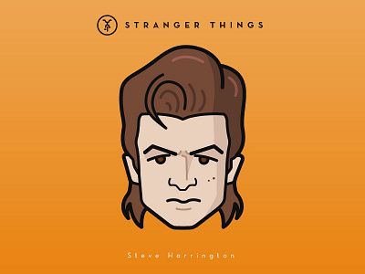 Faces Collection Vol. 03 - Stranger Things - Steve Harrington characters flat icon illustration logo movie netflix portrait stranger things tv serie vector