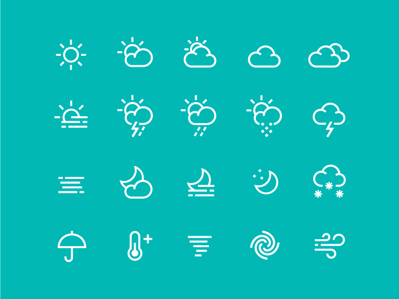 Weather Icons free icons freebies icon kit icon pack icon set icons lightning rain sun weather icons