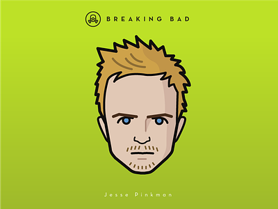 Faces Collection Vol. 04 - Breaking Bad - Jesse Pinkman breaking bad characters flat icon illustration logo movie netflix pinkman portrait tv serie vector