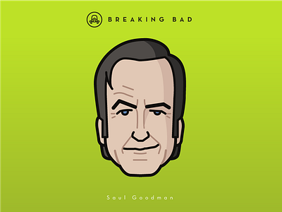 Faces Collection Vol. 04 - Breaking Bad - Saul Goodman breaking bad characters flat icon illustration logo movie netflix portrait saul tv serie vector