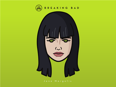 Faces Collection Vol. 04 - Breaking Bad - Jane Margolis breaking bad characters flat icon illustration krysten ritter logo movie netflix portrait tv serie