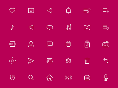 Icon Web Music 2d design app flat free icon freebies icon icon kit icon pack logo music radio vector