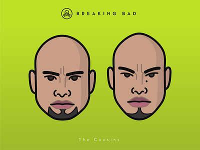 Faces Collection Vol. 04 - Breaking Bad - The Cousin 2d breakingbad characters flat friends game game of thrones head icon illustration logo movie netflix portrait stickers telegram tv series vector