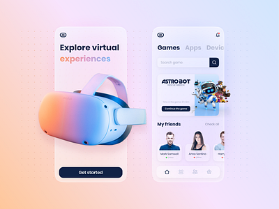 Virtual Reality App - Mobile design reality ui ux virtual vr