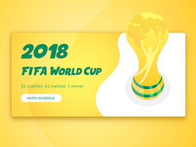 World Cup 2018! design football green illustration soccer world cup 2018 yellow