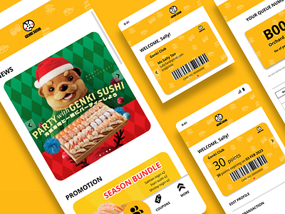 Genki Sushi Singapore Mobile App Redesign app branding design graphic design ui ux