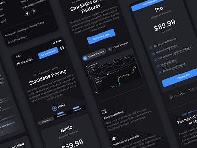 Stocklabs – Mobile Web Screens