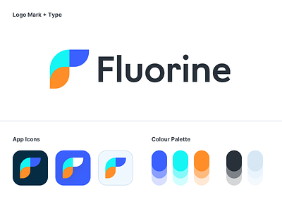 Logo Concept – Fluorine branding clean design flashy flat light logo minimalistic modern multicolor product productivity tool saas simple sleek