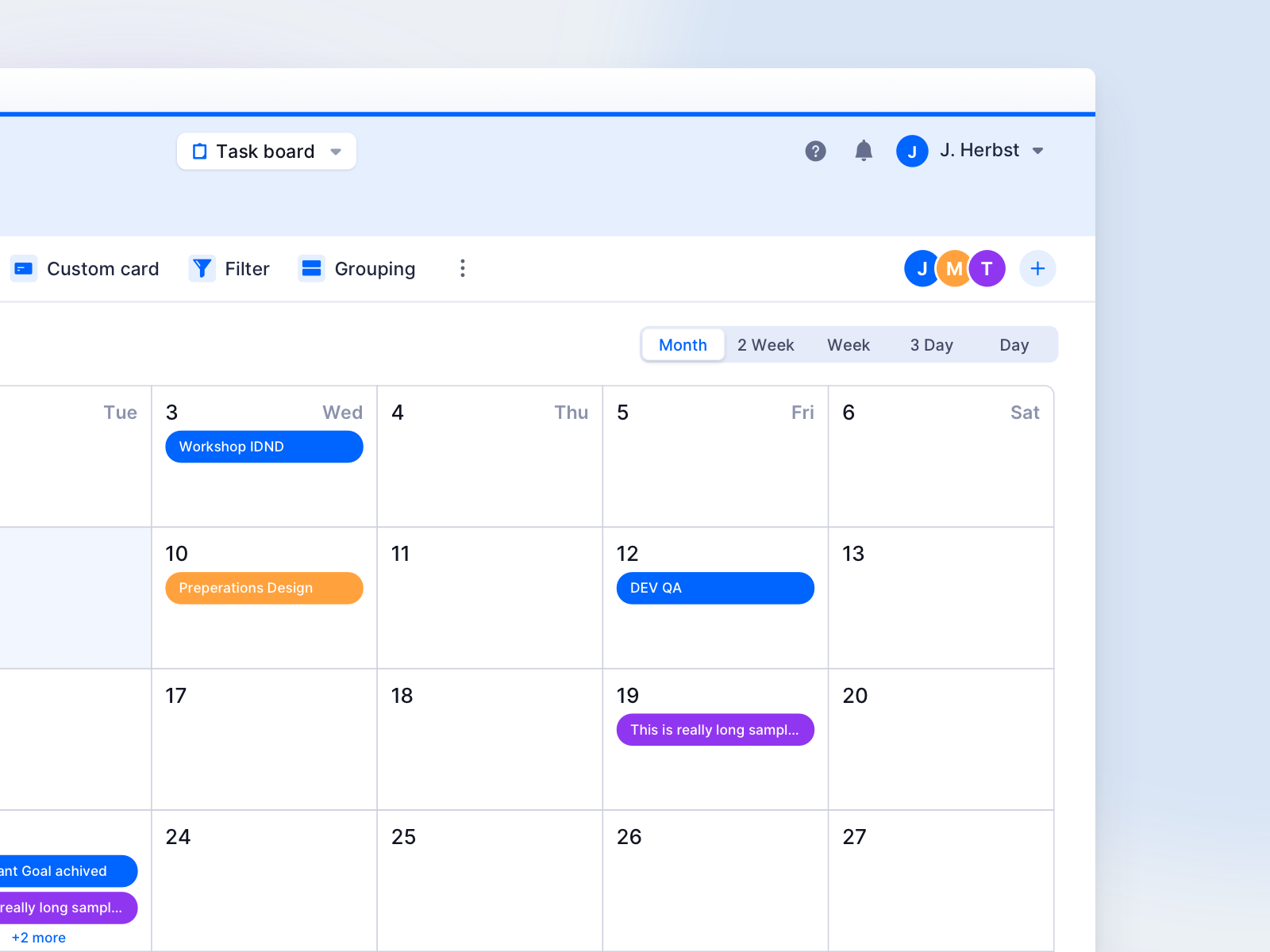 Calendar View – HIPA Cloud by Julian Herbst for Fintory on Dribbble