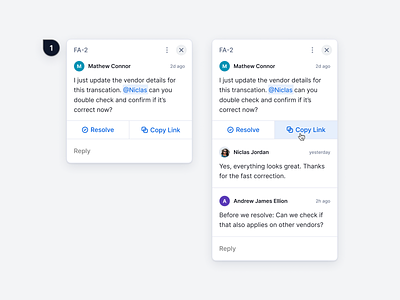 Commenting Feature – Finance Operations Platform boxes budget cards chat clean commenting conversation finance finance operations interaction light minimal modern pin resolve saas ui user centered user interface ux