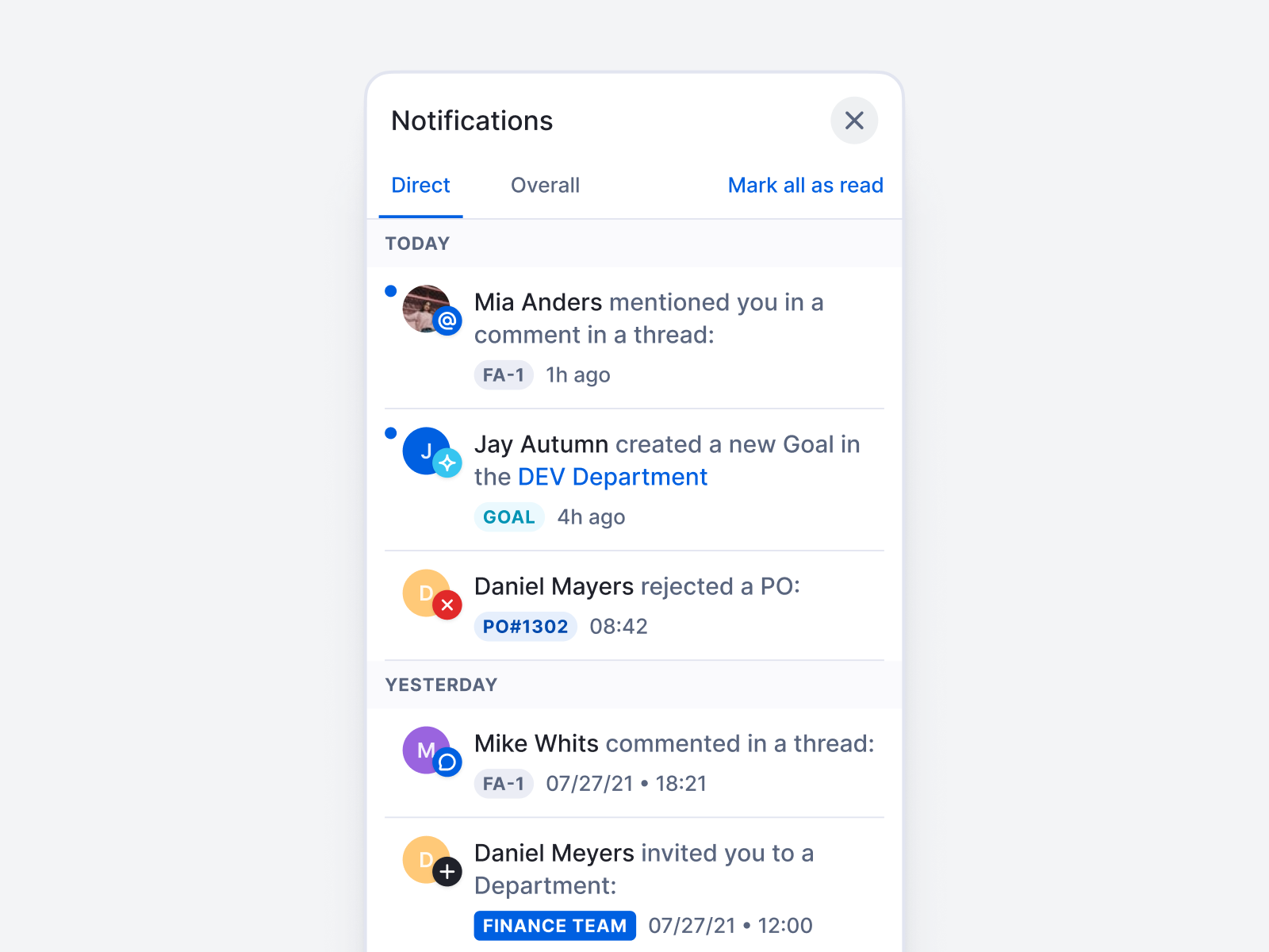 Notifications Exploration by Julian Herbst on Dribbble