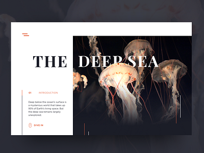 The Deep Sea - Landingpage clean design minimalistic ui usercentered web website