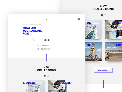 Colfy - Image Search Desktop clean flat light minimal minimalistic modern simple sleek ui ux webdesign website