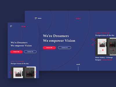 DRMRZ – Landingpage clean colors flat light minimalistic modern simple sleek trendy ui ux webdesign